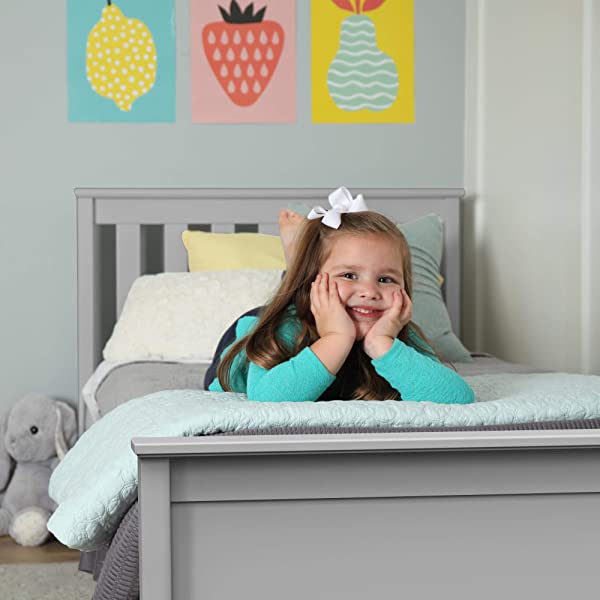 Max & Lily Twin Bed with Trundle, White White Bed with Trundle