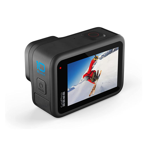 GoPro HERO10 Black-Waterproof sports camera with front LCD and touch screen rear screen, 5.3K60 ultra-high-definition video, 23MP photos, 1080p real-time streaming