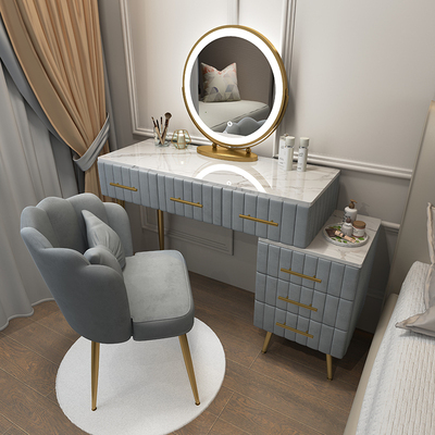 Nordic light luxury dressing table bedroom modern minimalist small apartment wind dressing table integrated dressing table