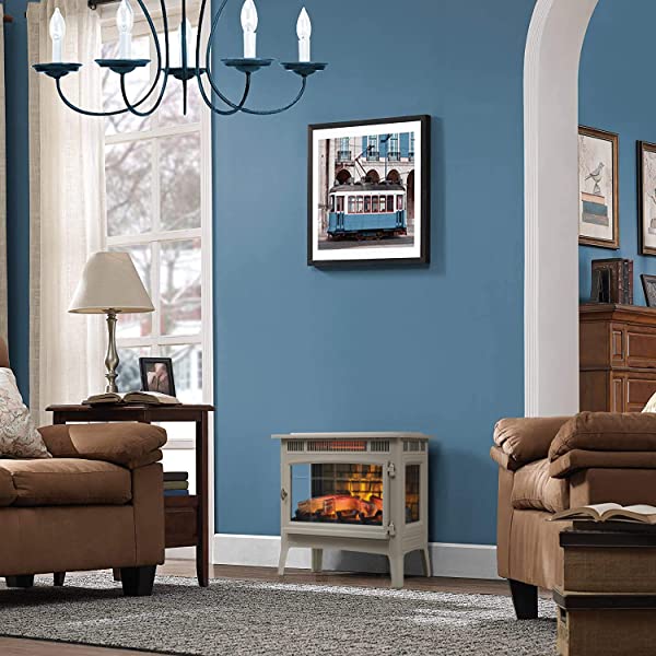 Duraflame 3D Infrared Electric Fireplace Stove with Remote Control - Portable Indoor Space Heater - DFI-5010 (Black)