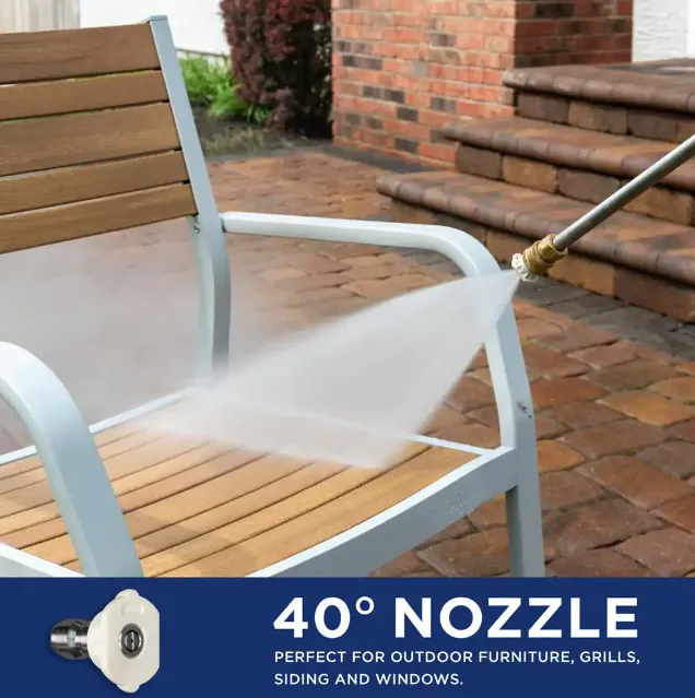 3400 PSI 2.6 GPM Gas Powered Axial Cam Pump Cold Water Pressure Washer with Soap Tank and 5 Quick Connect Tips