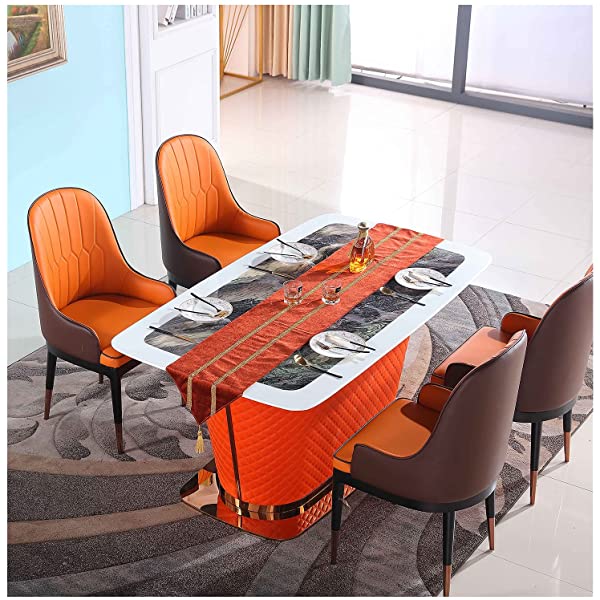 Modern Dining Set for Home, Kitchen, Dining Room w/Storage Racks, Rectangular Table, Steel Frame