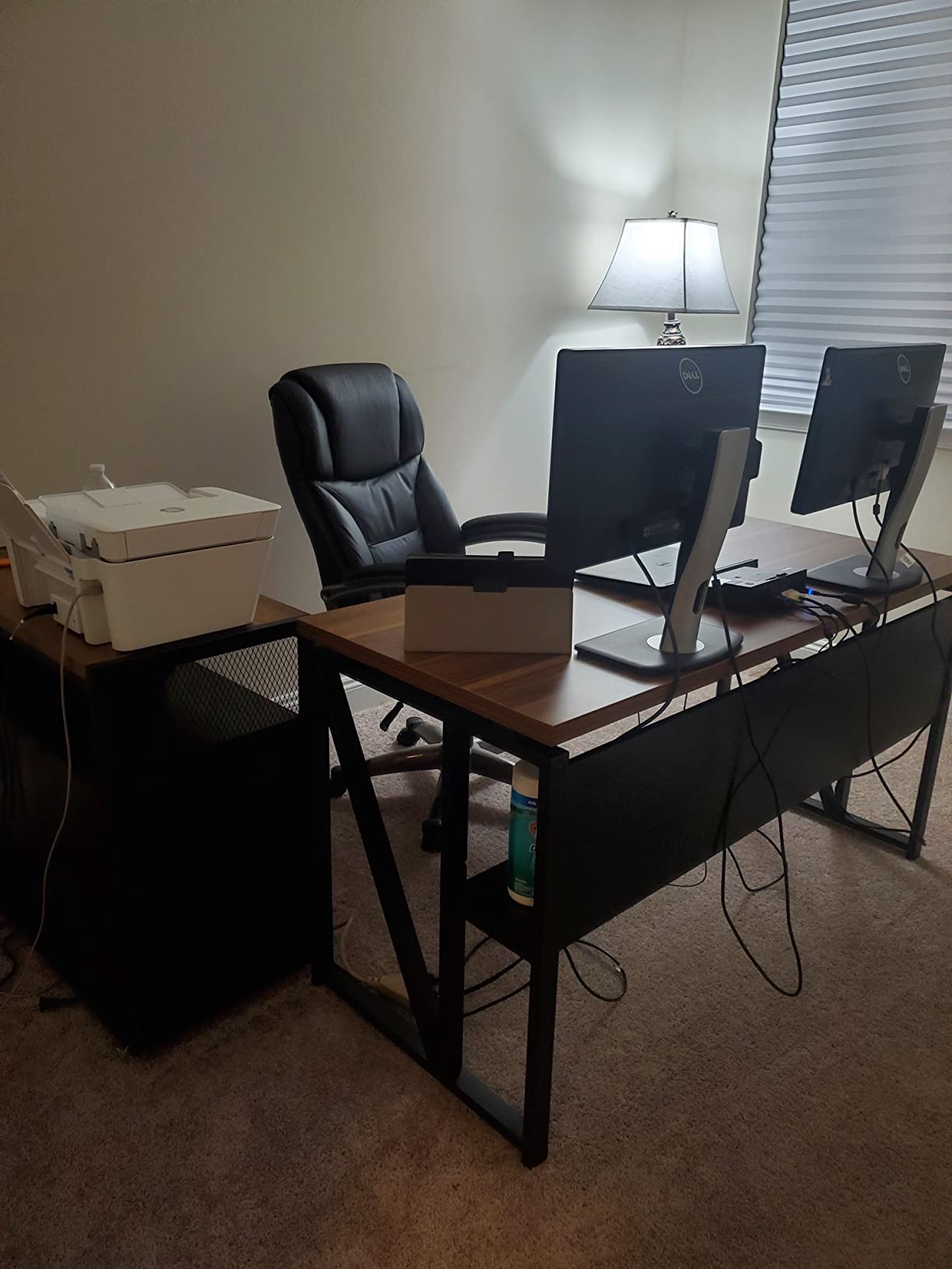 【Furniture】L Shaped Desk with Drawer Cabinet, 55