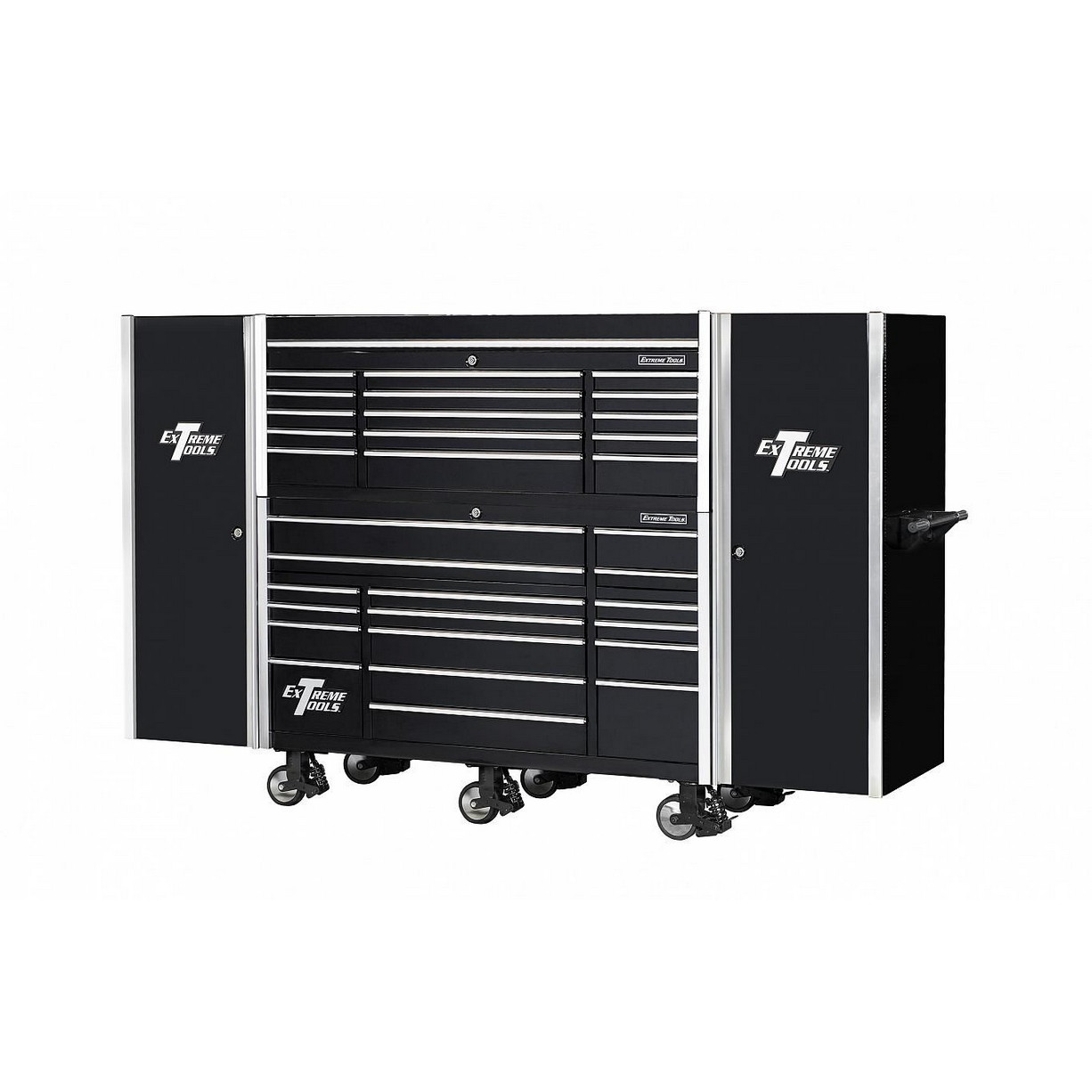 used toolbox72 44 Drawers Roller Cabinet with Top Chest & 2 Side Cabinets & ProCasters Combo