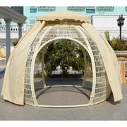 Outdoor gazebo garden courtyard gazebo aluminum alloy rattan awning tent villa attractions simple modern gazebo