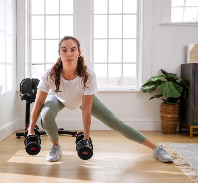 Bowflex SelectTech 1090i adjustable dumbbells (pair) with dumbbell stand