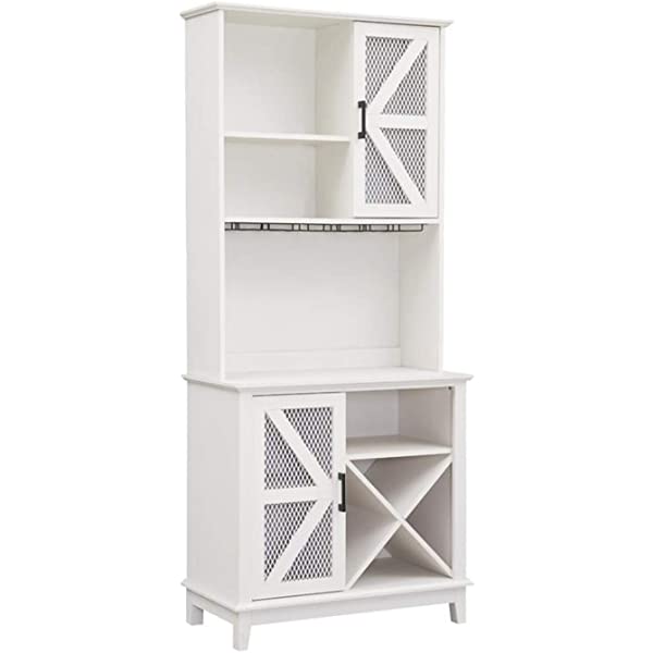 Home Source Bar Cabinet and Coffee Station (Charcoal)