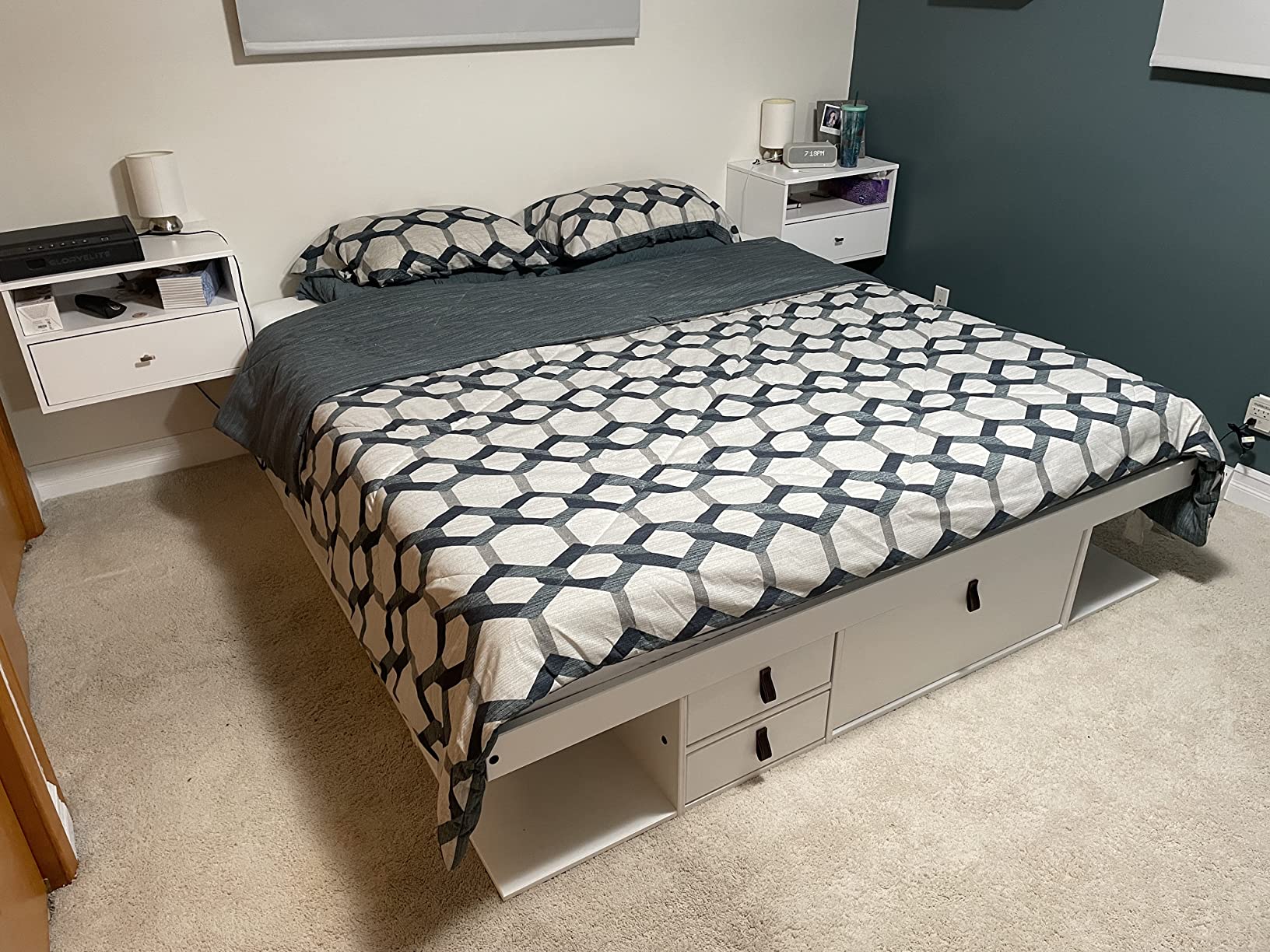 【Furniture】Bali Storage Platform Bed with Drawers