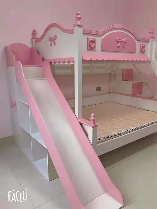 SLIDE PINK BUNK BED