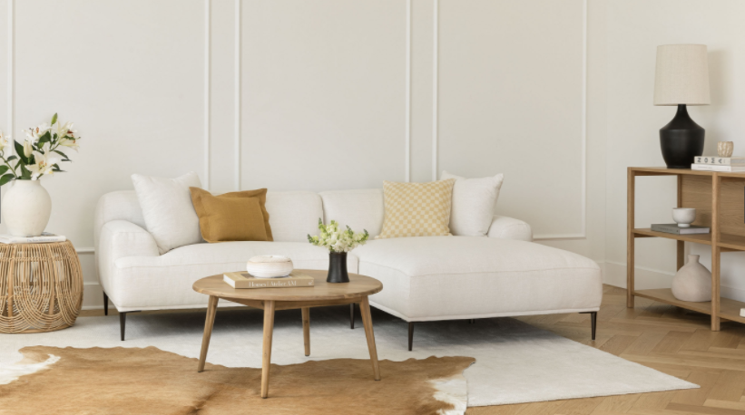 Quartz White Right Sectional