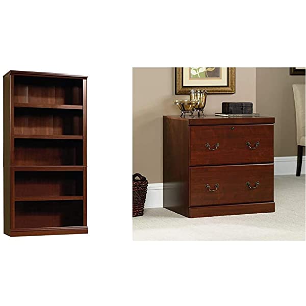 Sauder Select Collection 5-Shelf Bookcase, Washington Cherry finish Washington Cherry Finish Bookcase
