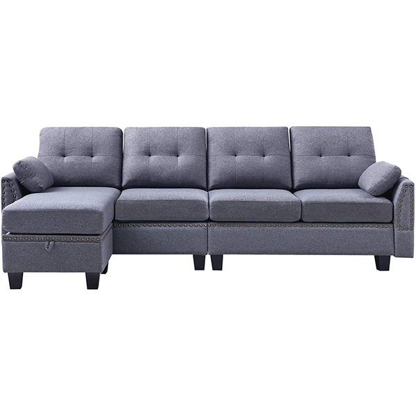 HONBAY Reversible Sectional Sofa Couch L-Shape Sofa