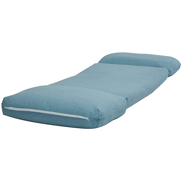 GIA Tri-Fold Sofa Bed, With Pillow, Yellow Yellow With Legs