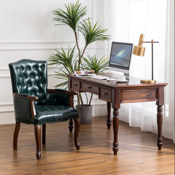 Solid wood study chair single armrest leisure negotiation chair hotel cafe chair computer desk chair
