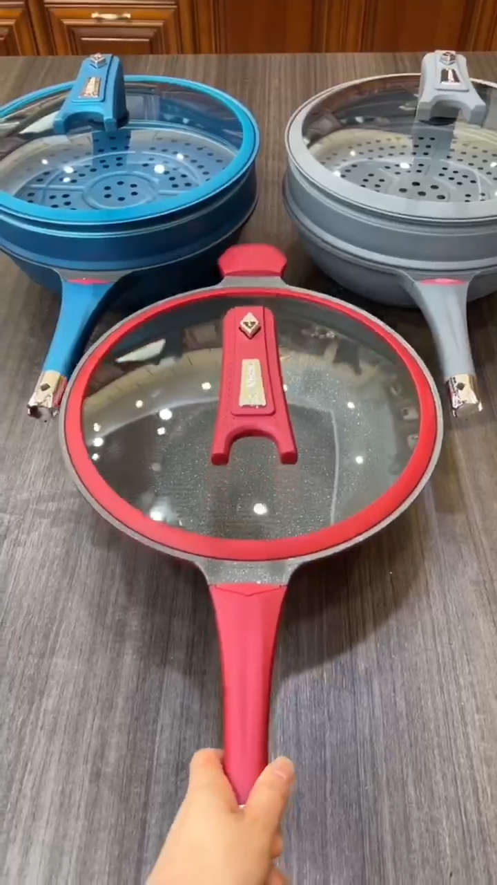 Multifunctional non stick electric cooking pot+steamer