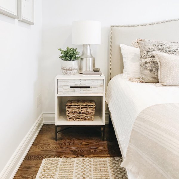 【Furniture】Wood Tiled Nightstand (20