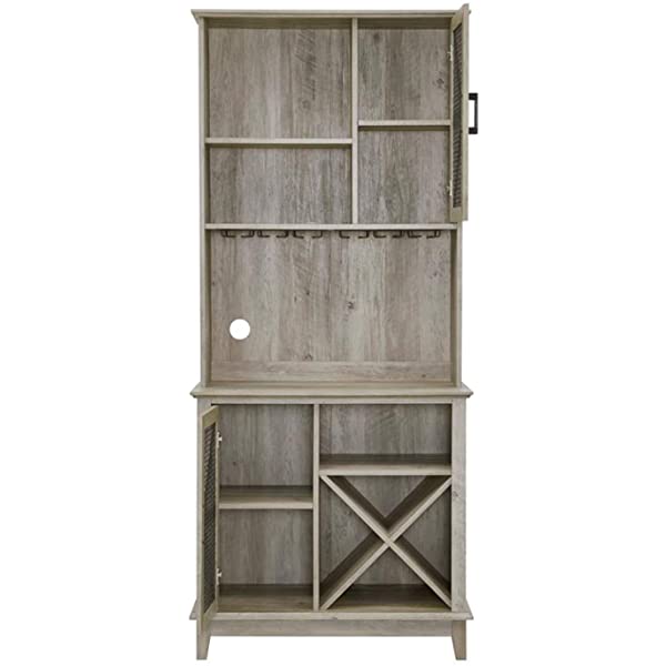 Home Source Bar Cabinet and Coffee Station (Charcoal)