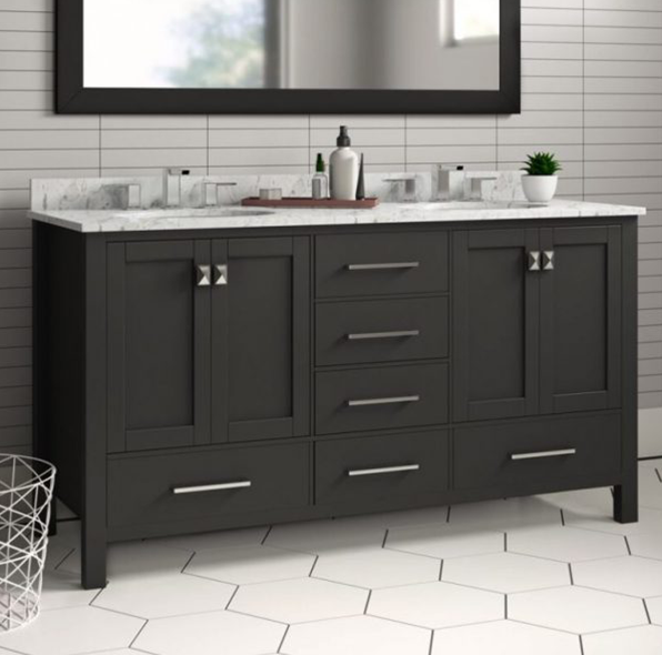 60-inch double bathroom vanity set