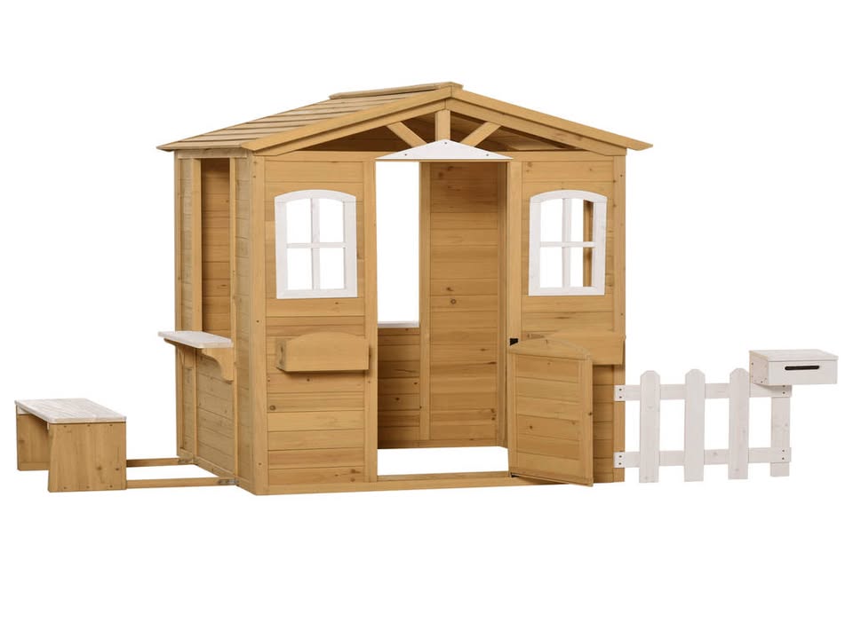 Outdoor Playhouse for Kids Wooden Cottage Pret
