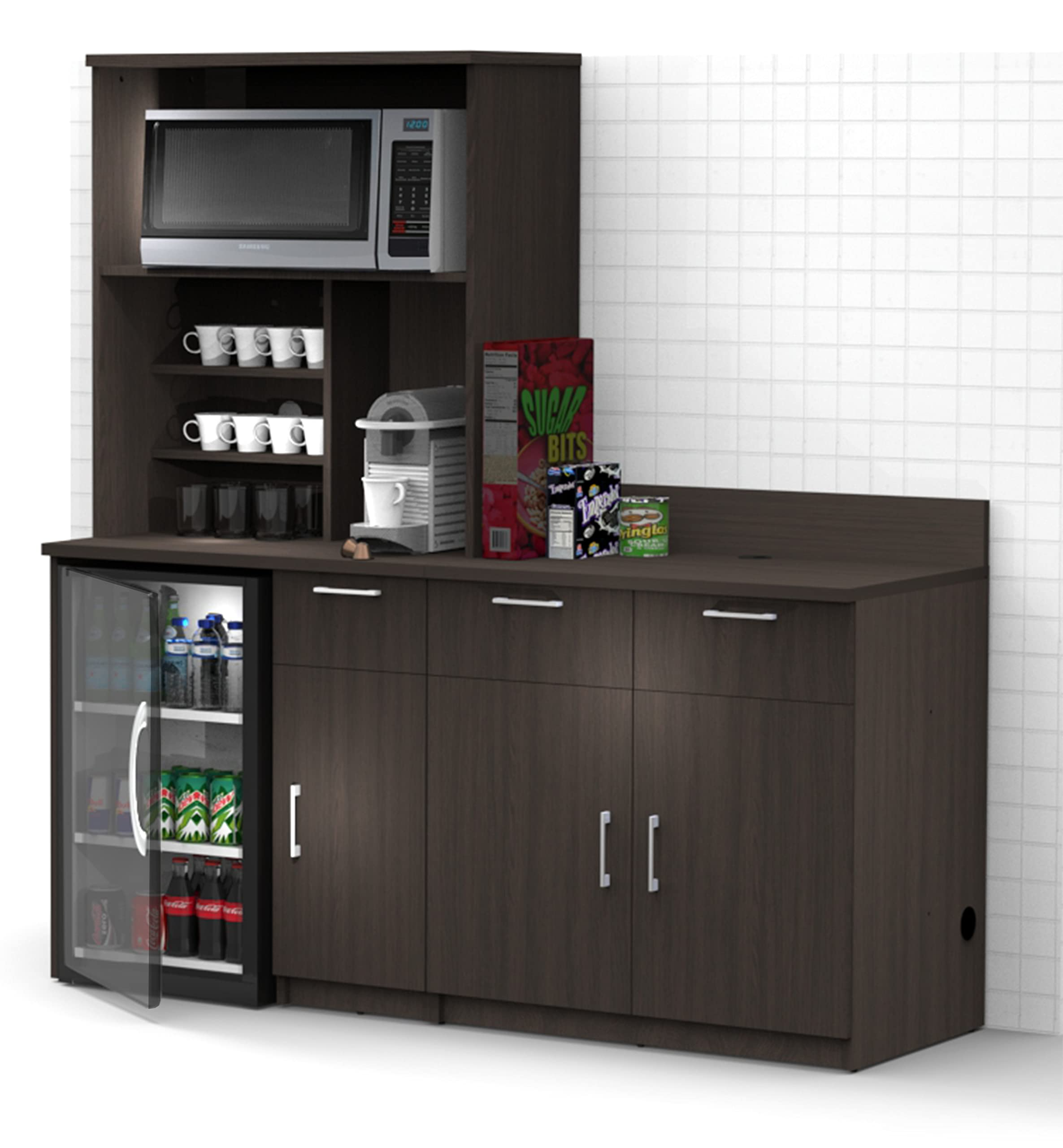【Furniture】Coffee Break Lunch Room Furniture Buffet Model 2130 BREAKTIME 3 Piece Group Color Espresso