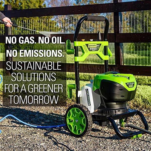 Greenworks Pro 2300 Max PSI @ 2.3 GPM (14 Amp) Brushless Electric Pressure Washer GW2300