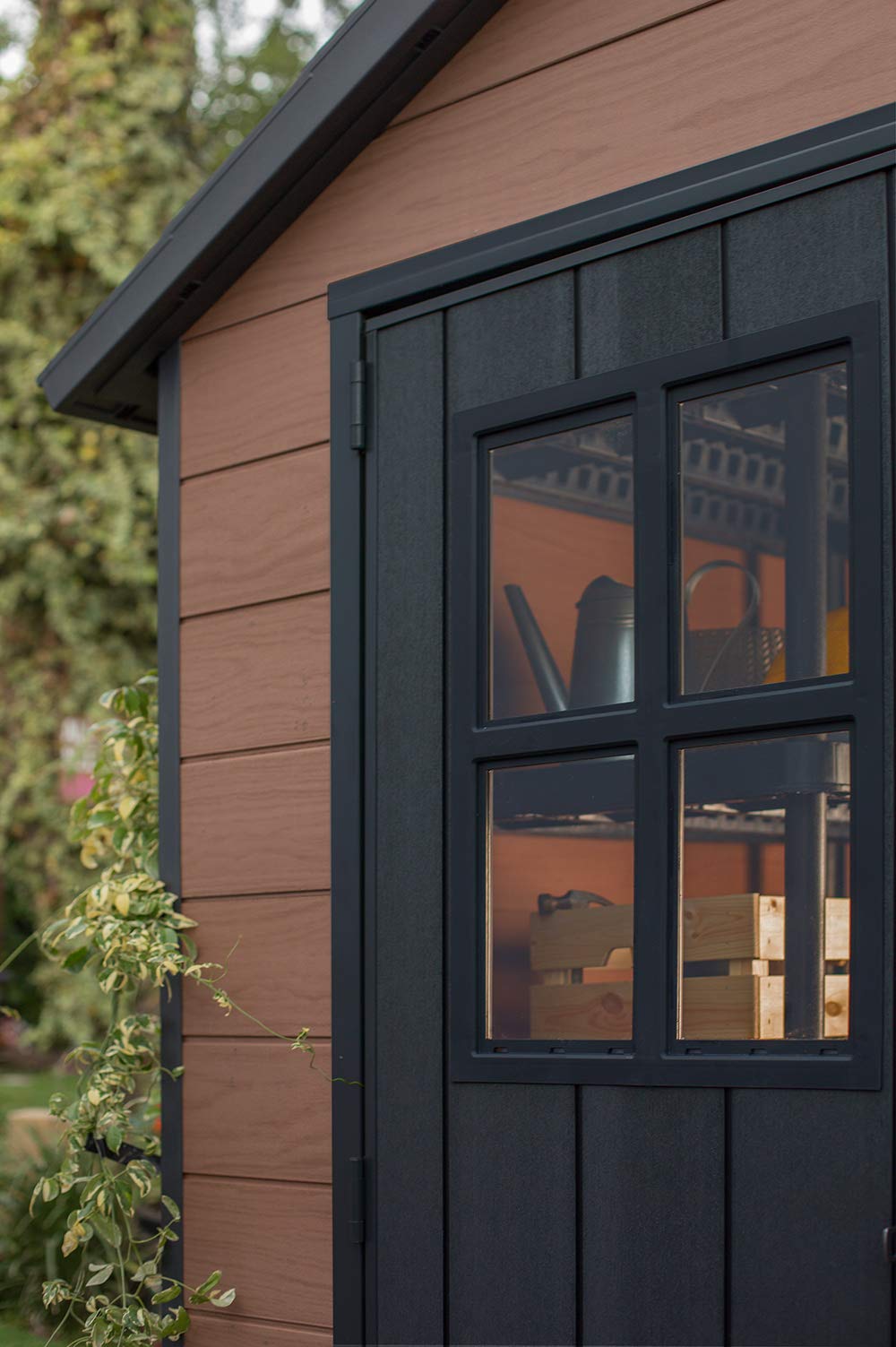 【Storage Shed】7.5×7 Large Resin Outdoor Storage Shed Kit – Perfect to Store Patio Furniture, Garden Tools