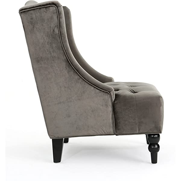 Christopher Knight Home Toddman High-Back Fabric Club Chair, Dark Charcoal