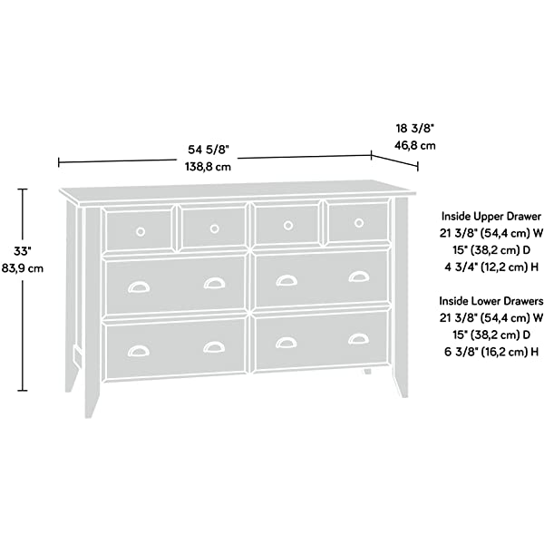 Sauder Shoal Creek Dresser, Oiled Oak finish Oiled Oak Finish Dresser