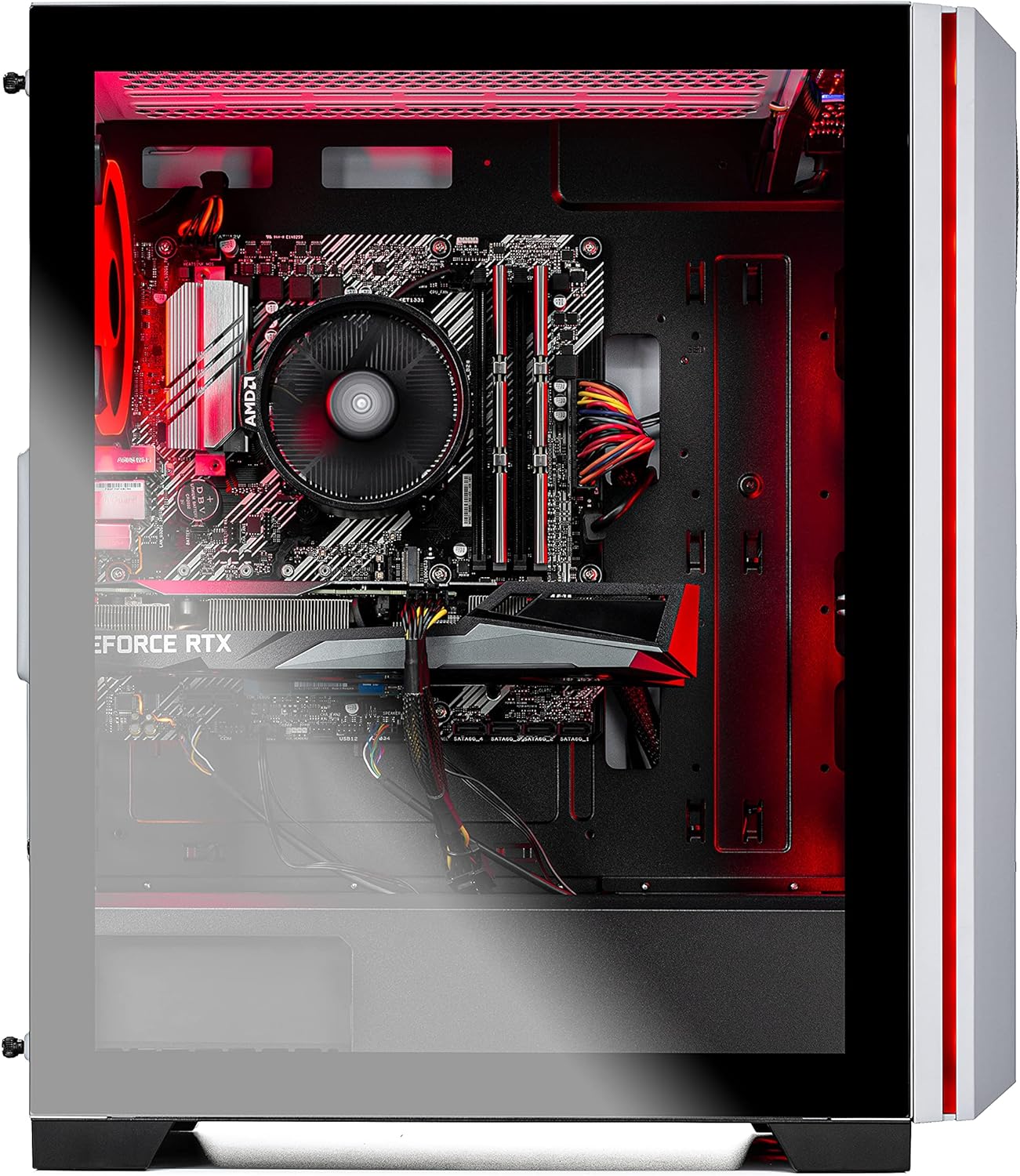 Skytech Archangel Gaming Computer PC Desktop – Ryzen 5 3600 3.6GHz, GTX 1660 Super 6G, 500GB SSD, 16GB DDR4 3200MHz, RGB Fans, Windows 11 Home 64-bit, 802.11AC Wi-Fi