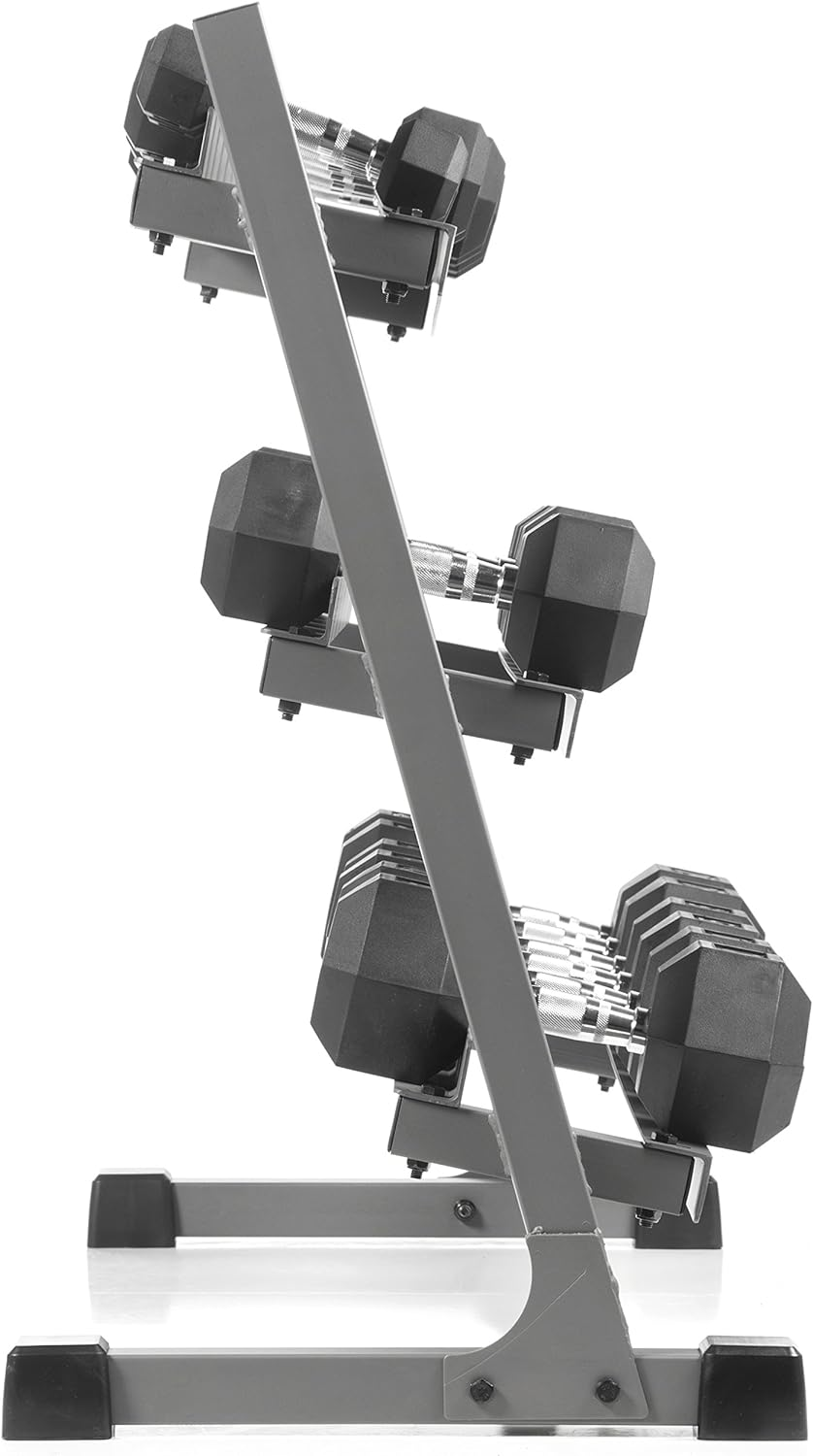 XMARK Dumbbell Pair Weight Sets, 380 lbs (7 Pair) to 550 lbs (10 Pair) Hand Weights, Dumbbell Sets with Weight Storage or Available Individually, Complete Your Home Gym with an Adjustable Weight Bench