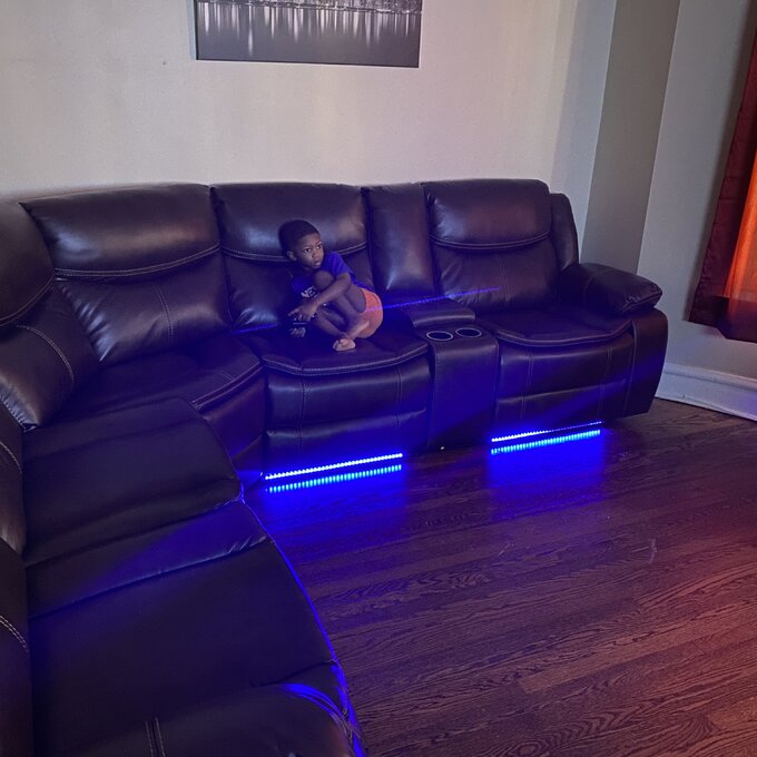 【Furniture】Mirabel 3 - Piece Vegan Leather Sectional