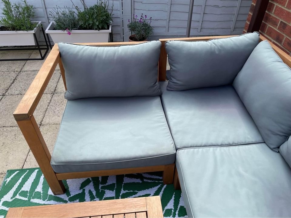 【Furniture】Garden corner sofa, coffee table & furniture cover