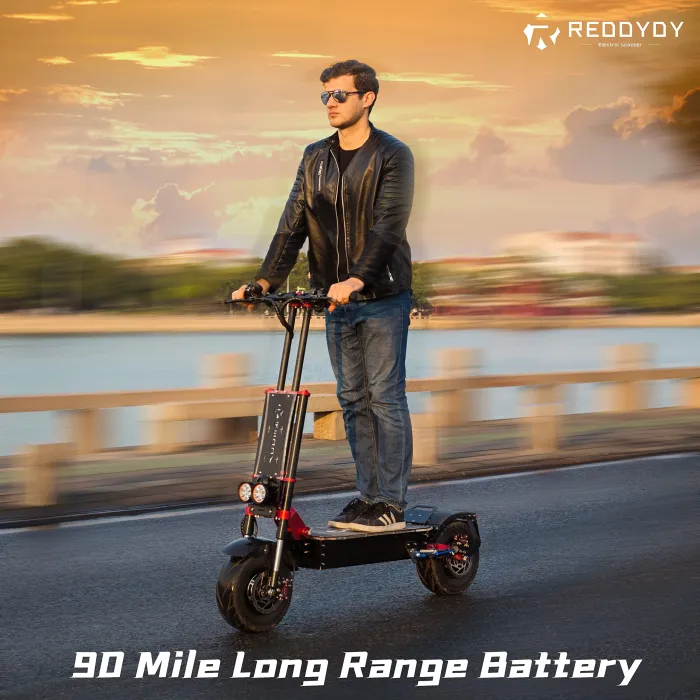 Electric Scooter, Max Speed 60MPH, Total Power 8000W, 90 Mile Long Range Battery