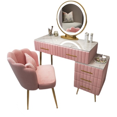 Nordic light luxury dressing table bedroom modern minimalist small apartment wind dressing table integrated dressing table