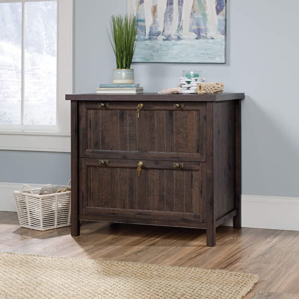 Sauder Costa Lateral File, Chalked Chestnut finish Chalked Chestnut Finish Lateral File