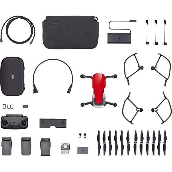 DJI Mavic Air Quadcopter with Remote Controller - Onyx Black Black Base
