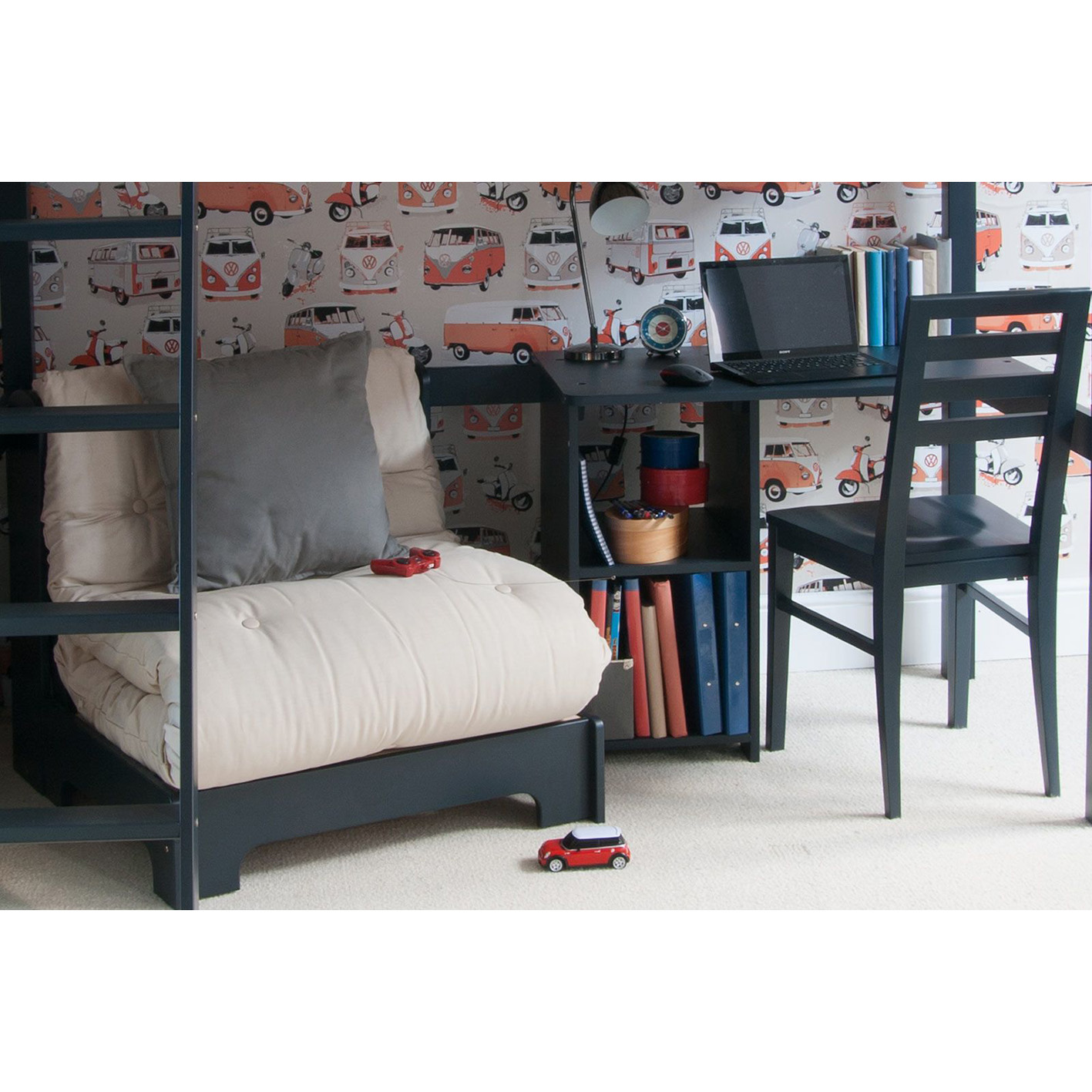【Furniture】FARGO HIGH SLEEPER LOFT BED WITH FUTON AND STORAGE DESK