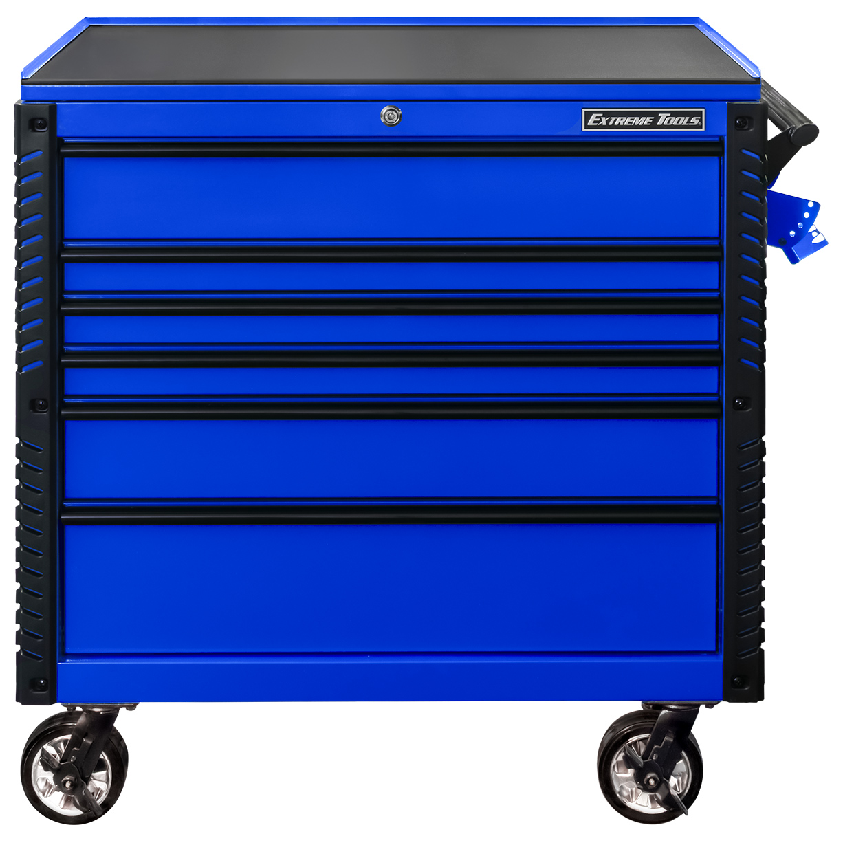 used toolboxExtreme Tools 41 6-Drawer Deluxe Tool Cart with Pry Bar Holders And Flip Top