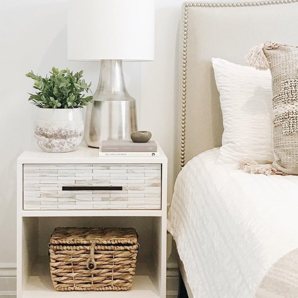 【Furniture】Wood Tiled Nightstand (20