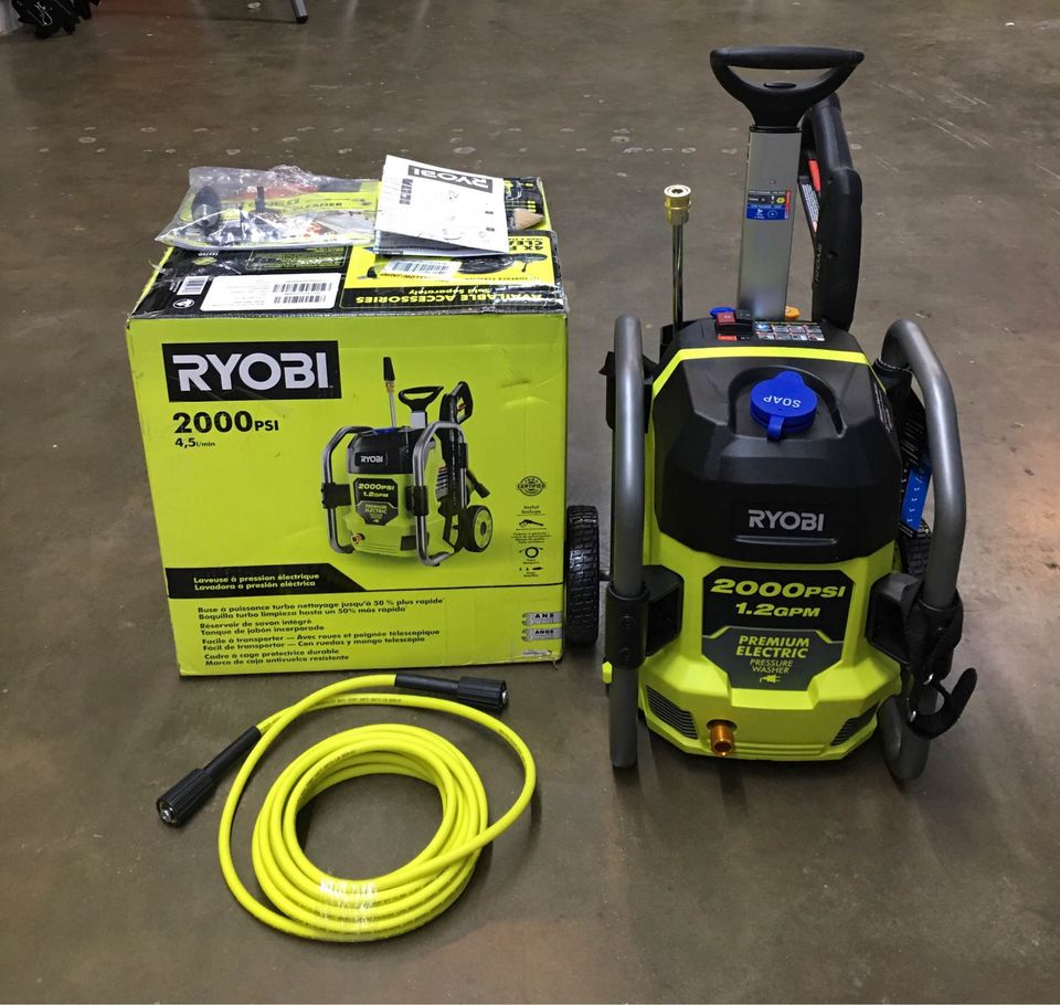 RYOBI 2,000 PSI Eléctric Pressure Washer