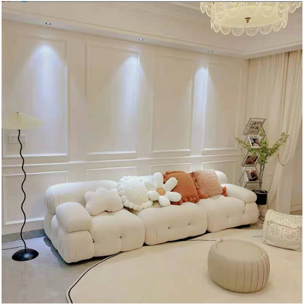Nordic fabric module sofa simple modern small apartment sofa medieval furniture living room online celebrity bedroom sofa chair