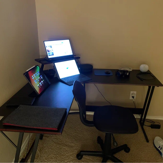 Sherri L- Shaped Gaming Desk