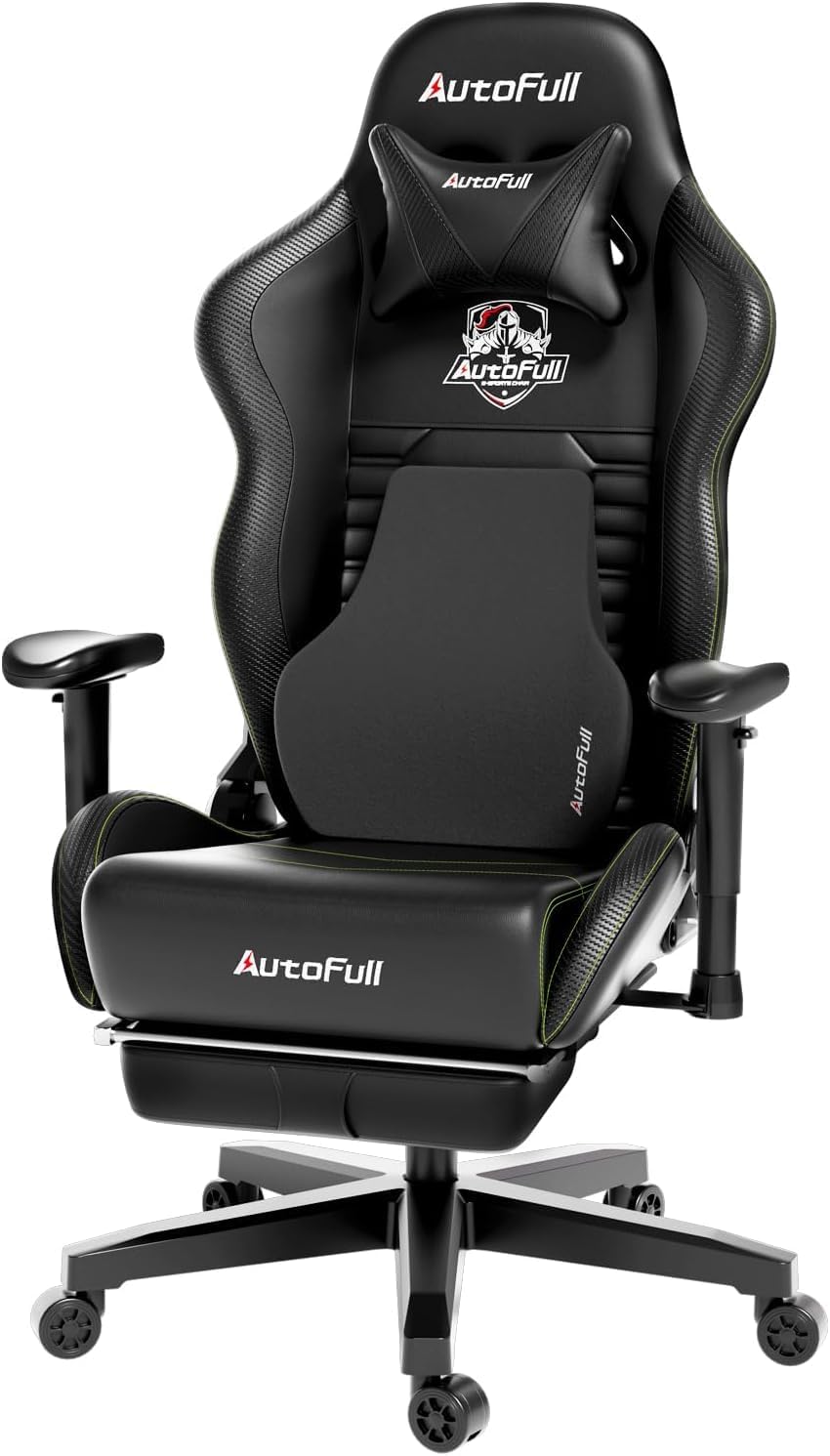 AutoFull C3 Gaming Chair Ergonomic Office Chair with 3D Bionic Lumbar Support, Racing Style Premium PU Leather Computer Chair Gamer Chairs with Footrest and Headrest(3-Years Warranty)