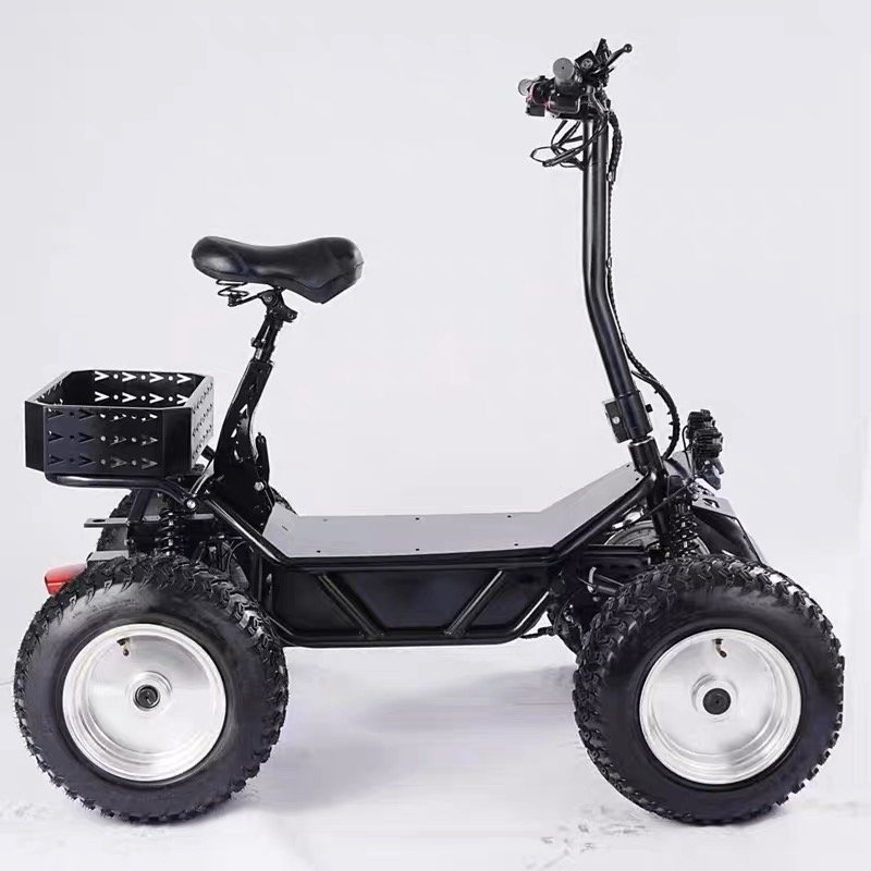 E7-5 4WD 60v50a 4 Wheel Golf Cart(Solid Black)