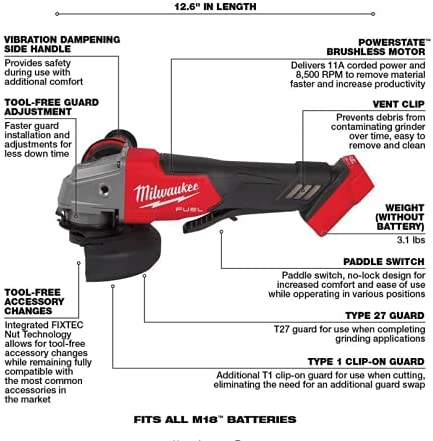Milwaukee M18 FUEL 18-Volt Lithium-Ion Brushless Cordless Combo Kit with Two 5.0 Ah Batteries, 1 Charger, 2 Tool Bags (7-Tool)