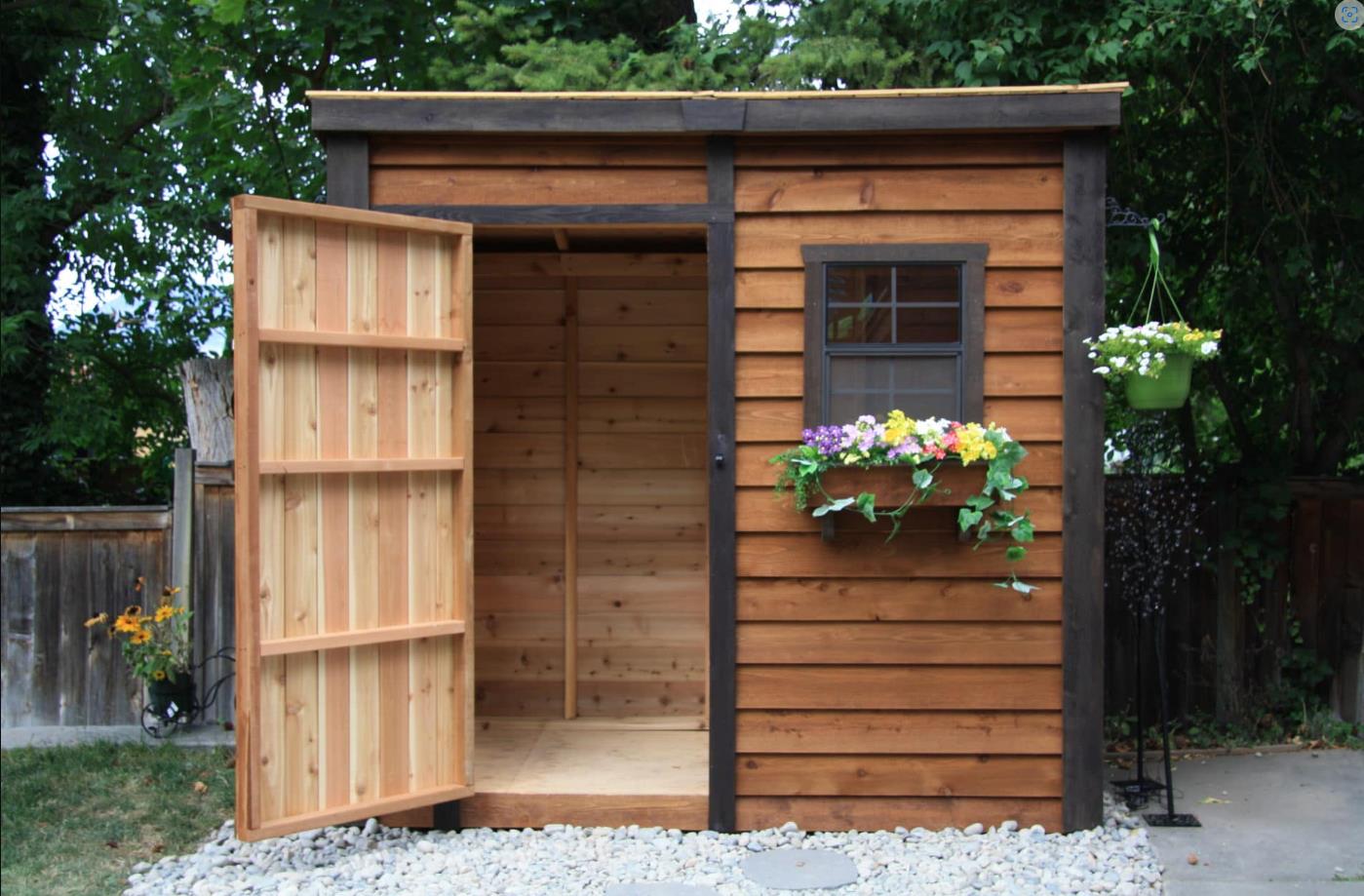 8 ft. W X 4 ft. D Solid Wood Lean-To Storage shed
