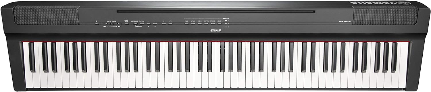 P125 88-Key Weighted Action Digital Piano with Power Supply and Sustain Pedal