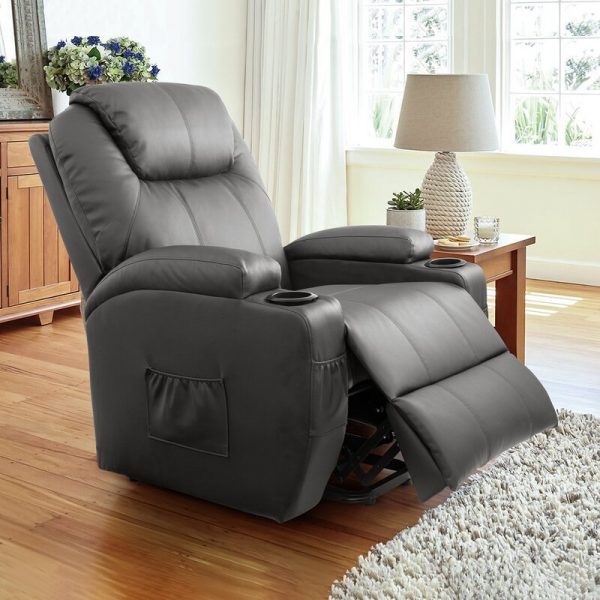 Low price sale imitation leather electric recliner heated massage chair