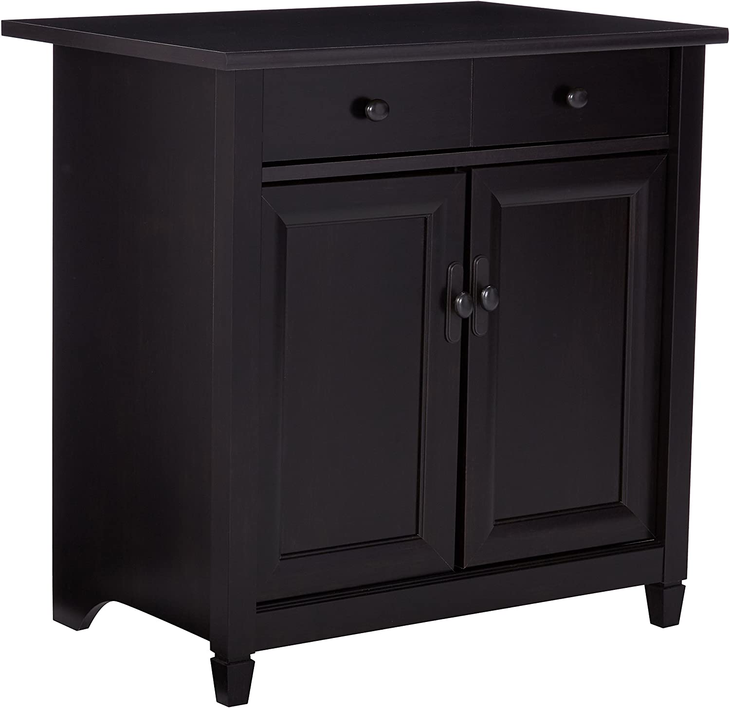 Sauder 408696 Edge Water Utility CartStand, L 28.19 x W 19.45 x H 29.02, Estate Black finish