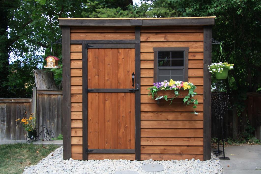 8 ft. W X 4 ft. D Solid Wood Lean-To Storage shed